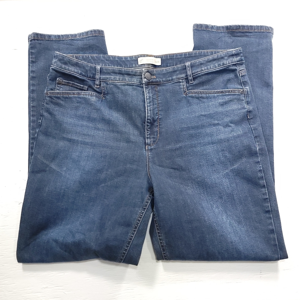 J Jill Smooth Fit Jeans Straight Leg Womens Blue Pants Medium Wash Woman Size 16